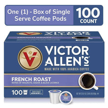 French roast single-serve coffee pods box with 100-count label and cup and lid shown