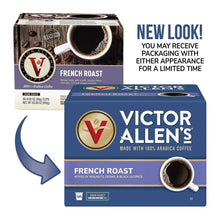 French roast coffee single-serve cups box with 100-count label and cup shown