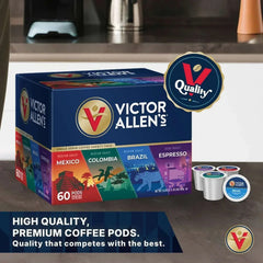 Victor Allen's Signature Medium-Dark Roast Coffee Pods, Variety Pack, 60 ct.