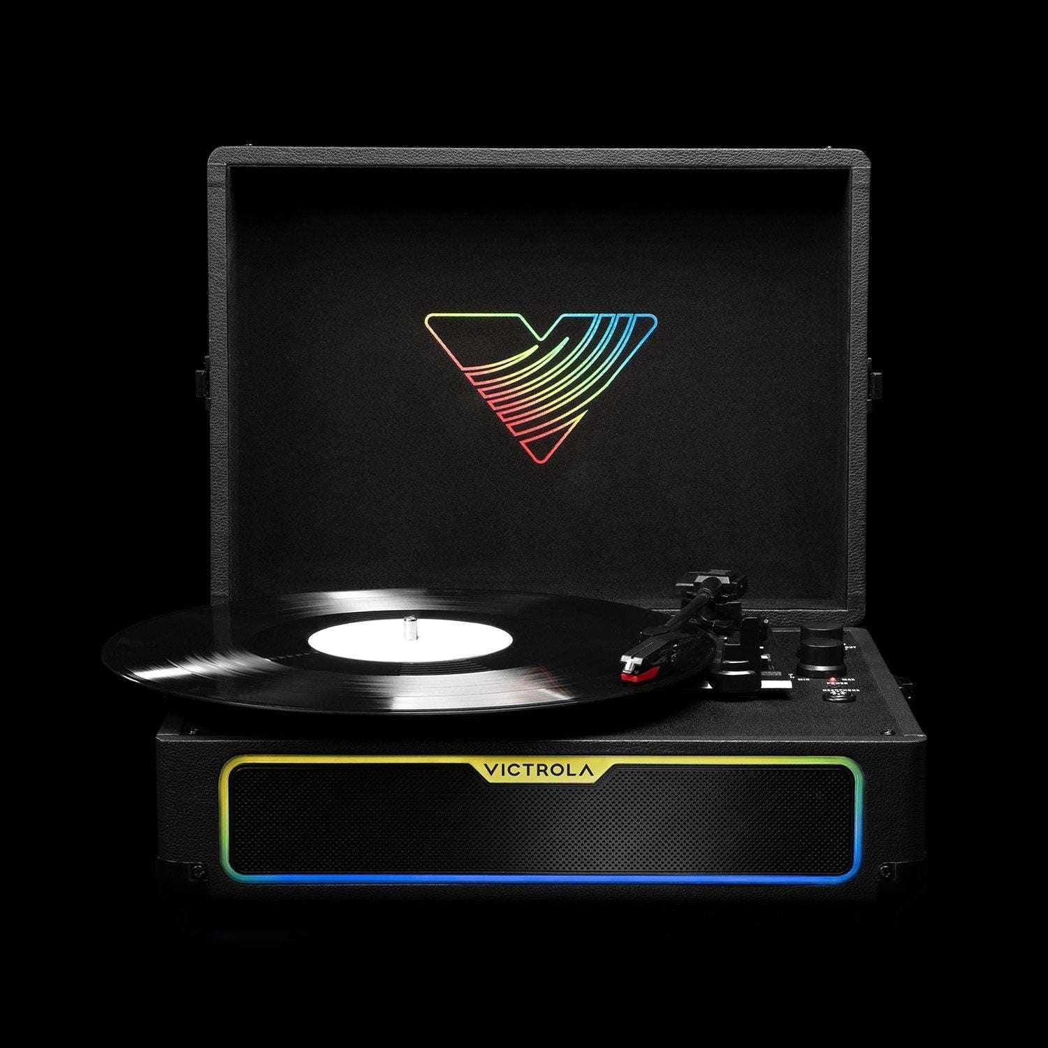 Victrola Journey Glow Illuminated Suitcase Record Player with Built-In Speakers
