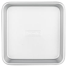 Viking aluminized steel nonstick square cake pan, silver, with raised edges