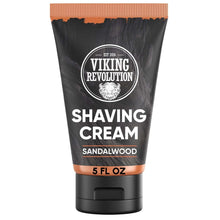 Shaving cream tube, black with orange cap and VIKING REVOLUTION label, 5 fl oz