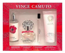 Vince Camuto Amore boxed fragrance set with sprays, bottle, and body cream