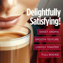 Glass cup of coffee with frothy surface, slim coffee pod drink