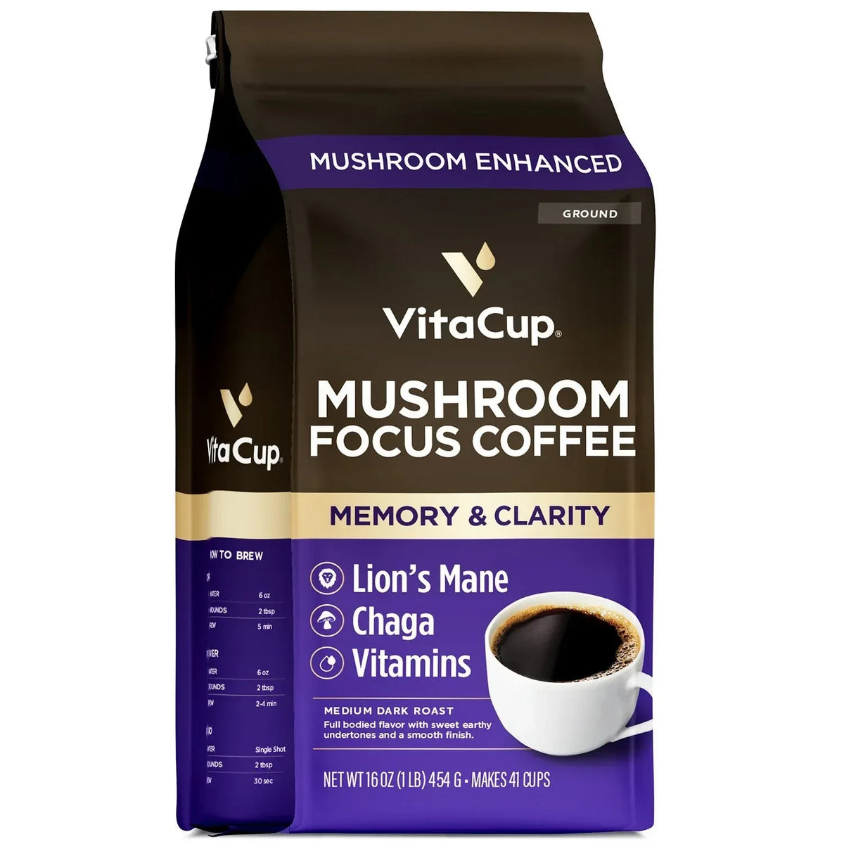 VitaCup Mushroom Focus Coffee, 16 oz. - USA MEGA SHOP