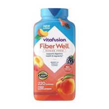 Vitafusion Fiber Well sugar-free fiber gummies bottle, 220 count, berry & peach