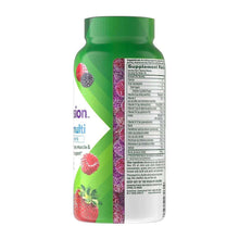 Vitafusion men’s multivitamin bottle back label with Supplement Facts panel