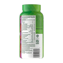 Vitafusion women's multivitamin gummies bottle, barcode and supplement facts