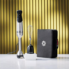 Vitamix immersion blender set with whisk and zip pouch, black and silver