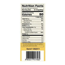Nutrition facts panel for honey citron & ginger tea, calories 50