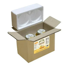 Honey citron & ginger tea 2-pack box with two small jars and lids