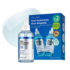 WELLAGE Real Hyaluronic Blue Ampoule, 2.53 fl oz, 2-pack - USA MEGA SHOP
