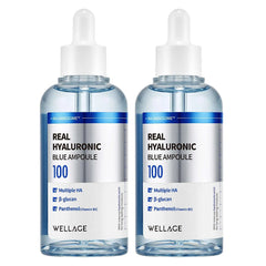 WELLAGE Real Hyaluronic Blue Ampoule, 2.53 fl oz, 2-pack - USA MEGA SHOP
