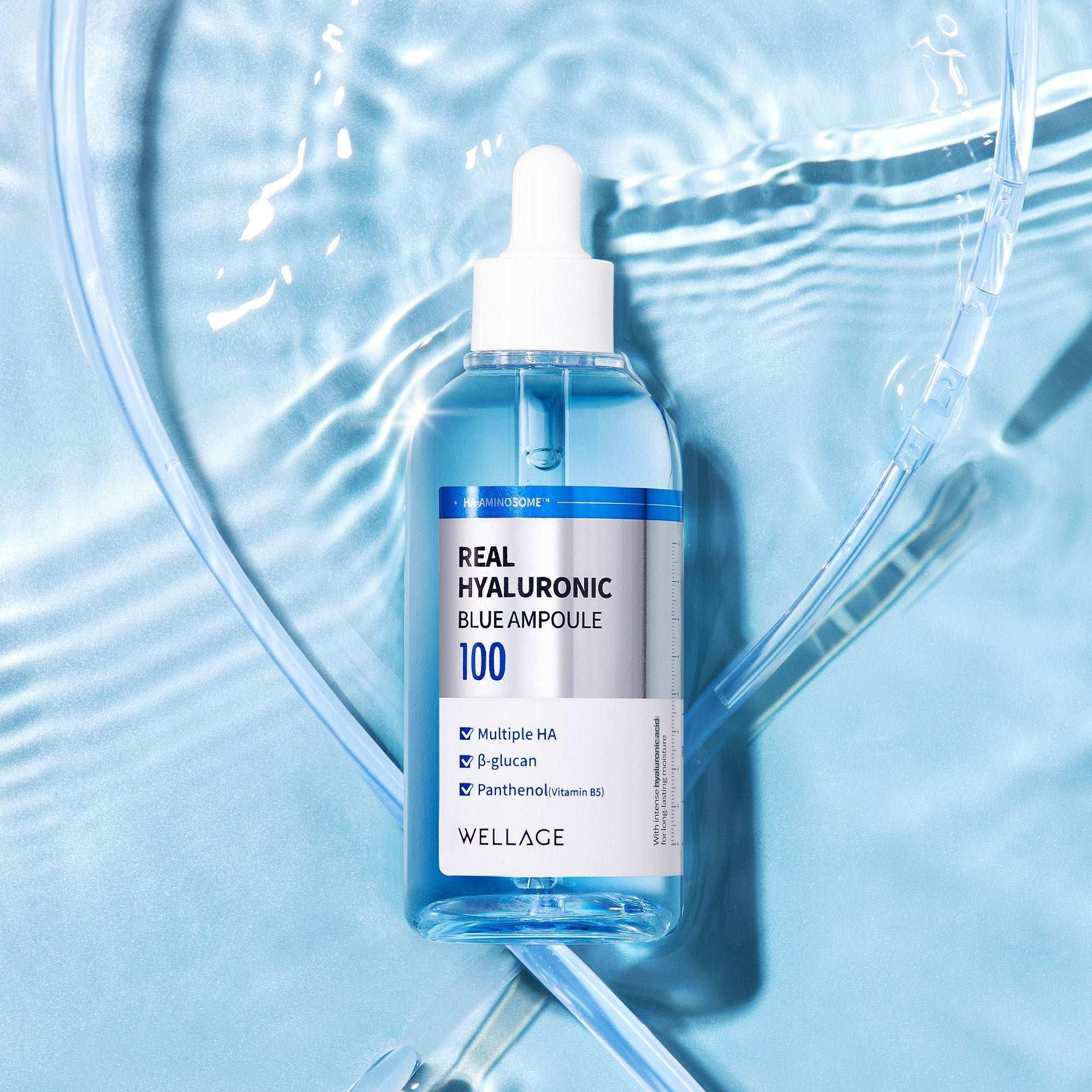 WELLAGE Real Hyaluronic Blue Ampoule, 2.53 fl oz, 2-pack - USA MEGA SHOP