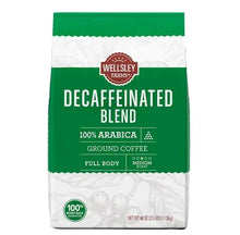 Wellsley Farms decaffeinated blend ground coffee bag, 40 oz