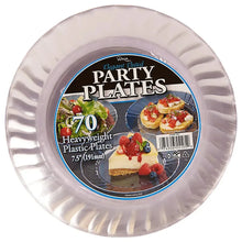 Clear round plastic plate, 7.5 in disposable dinnerware