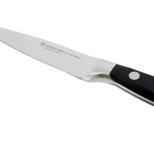 WÜSTHOF Classic knife blade with stamped logo and black handle