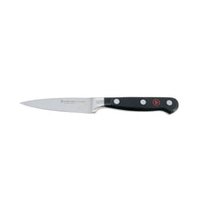 WÜSTHOF Classic knife with stainless blade and black handle, pointed tip