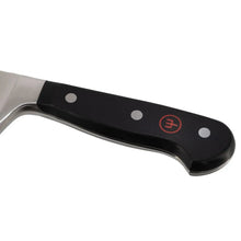 WÜSTHOF Classic knife handle, black with rivets and red logo on bolster