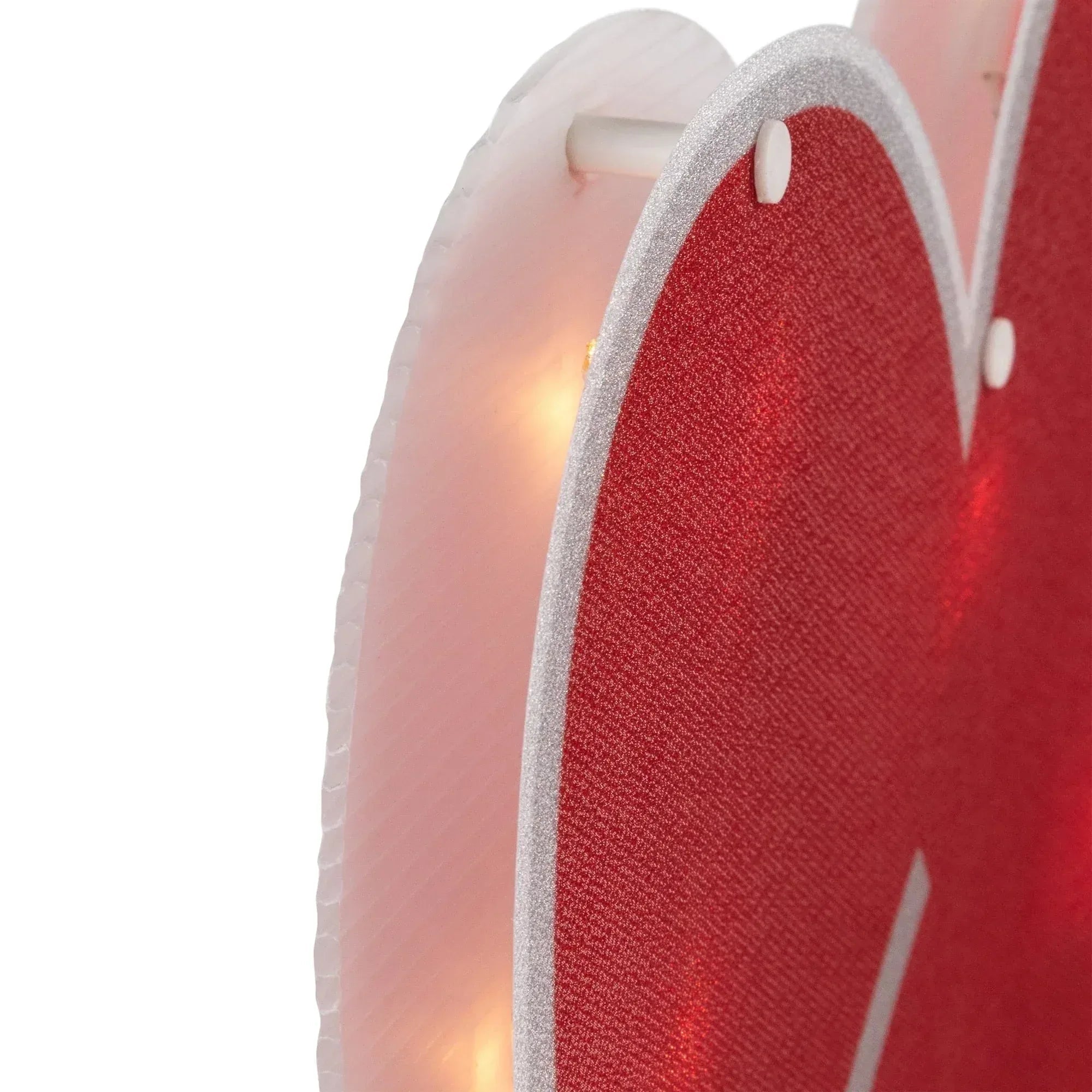 Northlight 18" Red and White Lighted Heart with Arrow Valentine's Day Window Silhouette