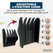 Adjustable 5-position trimming guide comb for all-in-one trimmer, black accessory