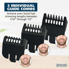 Individual guide combs for facial hair trimming, black adjustable guard set