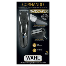 Cordless wet/dry trimmer retail box with black trimmer and guard attachments