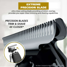 Precision cutting blade for body trimmer with 0.2 mm overlap detail