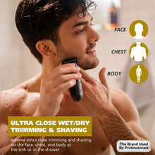 Black wet/dry body trimmer grooming facial hair and chest hair