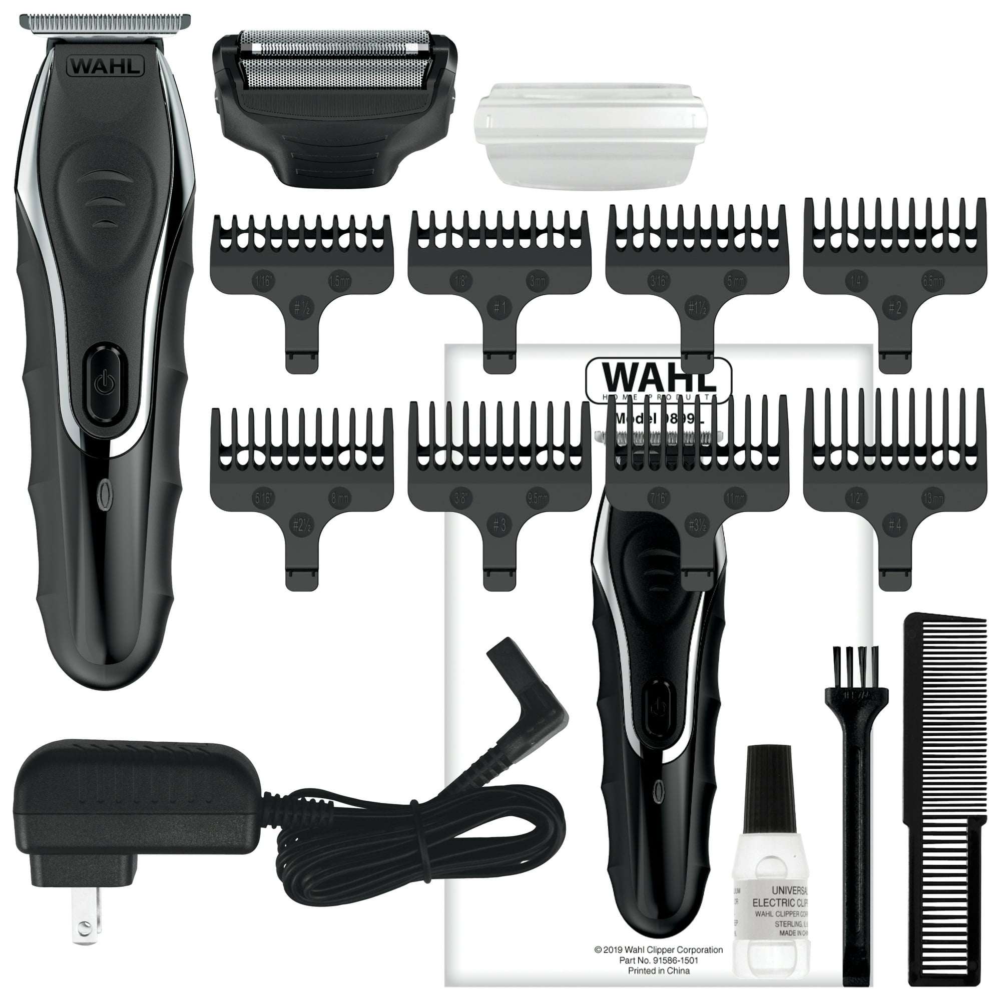 Wahl Commando Cordless Rechargeable Manscaper Wet/Dry Trimmer - Body Groomer for Men, Black 3024497