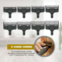 8 guide comb attachments for body trimmer, assorted cutting lengths