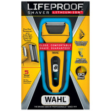 Yellow and black foil electric shaver with pop-up trimmer, wet/dry rechargeable