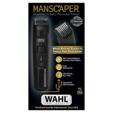 Manscaper rechargeable body groomer in retail box with safety trimming guard