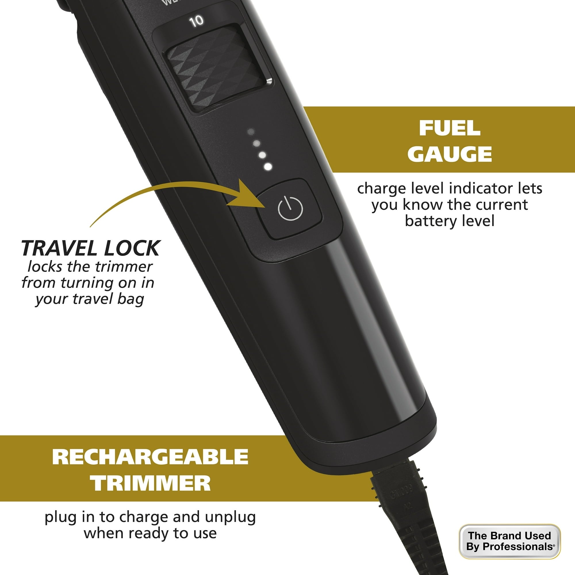 Wahl Manscaper Rechargeable Body Groomer for Men, Waterproof, Lithium Ion Battery, 1pc, Black - 5618-100