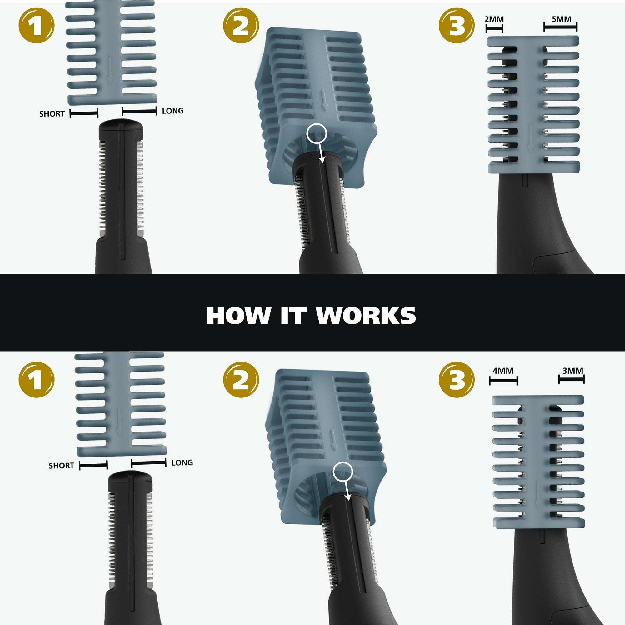 Wahl Manscaper Regulator, Rechargeable Ear, Nose, Brow Double Sided Men's Detail Trimmer, 9865-4701