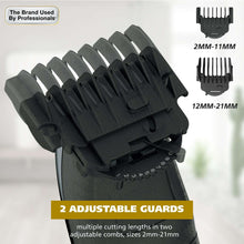 Adjustable trimmer guard combs for multiple cutting lengths, two guard styles