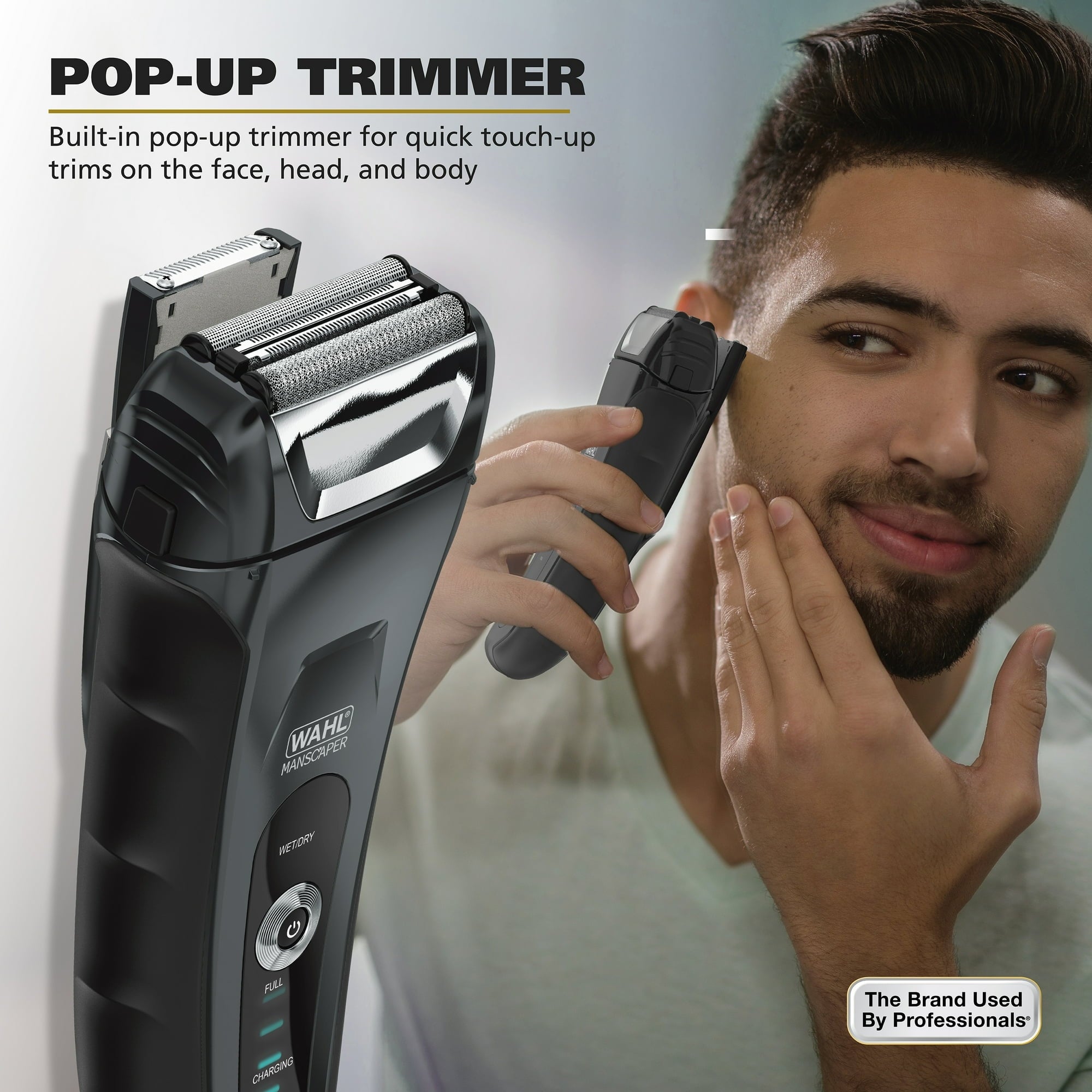 Wahl Manscaper Shaver, Lithium Ion Rechargeable, Waterproof Wet/Dry Flex Hypoallergenic Foils, for Men, 7074