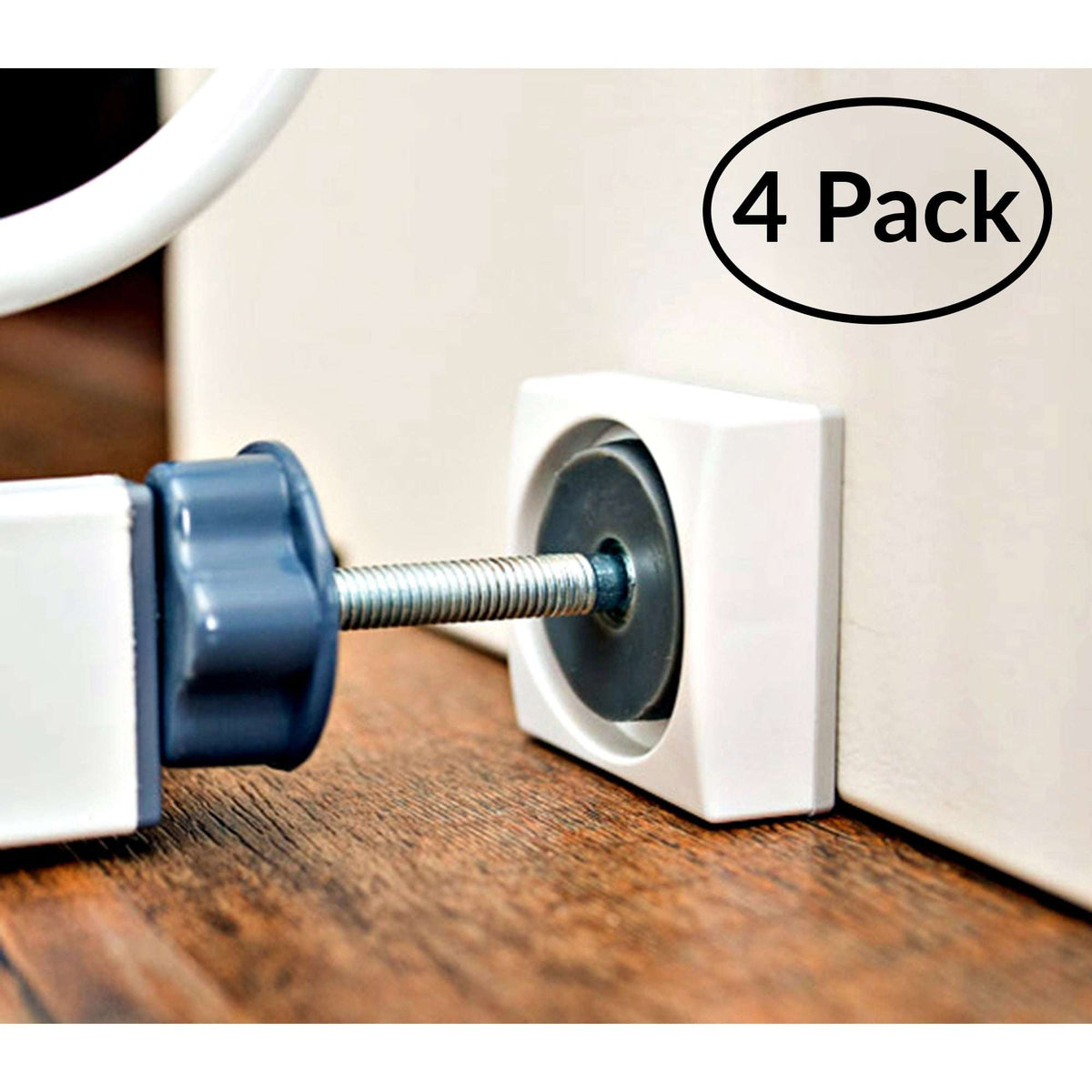 Wall Nanny Mini 4-Pack Baby Gate Wall Protectors, White – Small Wall Savers for Pet, Dog & Child Safety Gates