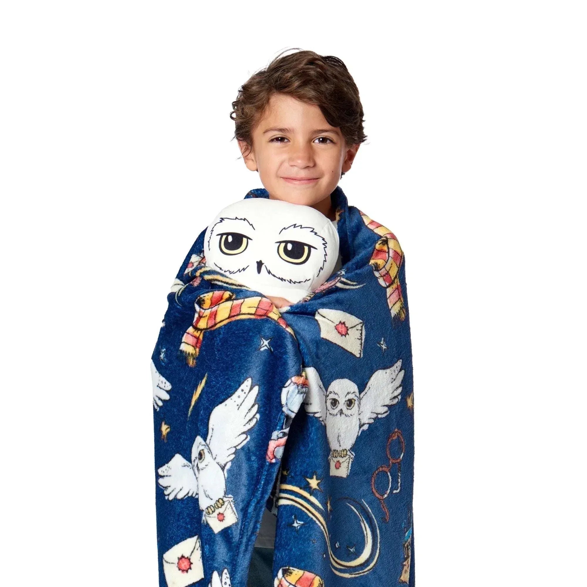 Pokemon Pikachu Cute Silk Touch Throw Blanket and Plush Character Hugger Set