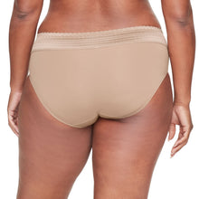 Women’s hipster underwear with lace waistband, light beige