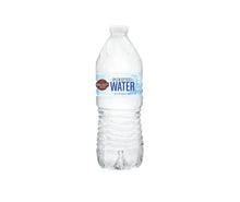 Purified water bottle, clear plastic, Wellsley Farms label, 16.9 fl oz