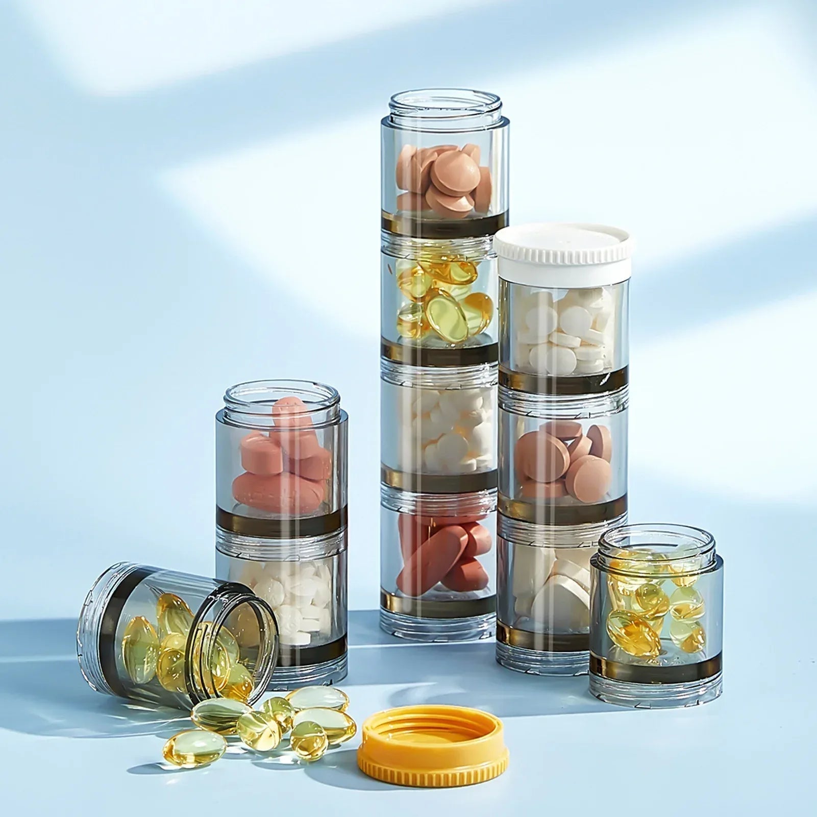 Weekly Pill Organizer, 21 Grids, Compact, Portable for Elderly Parents, Patients (Medium 21 Grids) - Brands For Less USA
