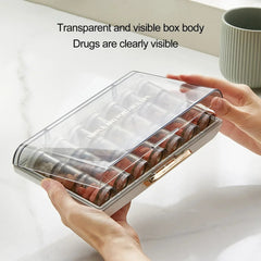 Weekly Pill Organizer, 21 Grids, Compact, Portable for Elderly Parents, Patients (Medium 21 Grids)