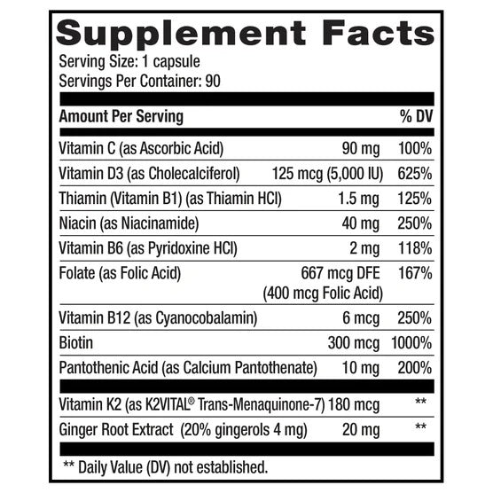 Weider Artery Health with Vitamin K2 Plus D3, 90 Veggie Caps