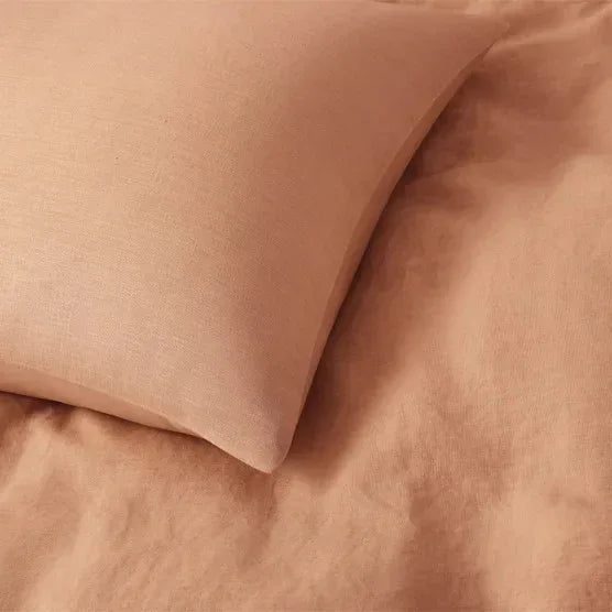 WelHome Cotton Linen Relaxed Duvet Cover, 3-piece Set