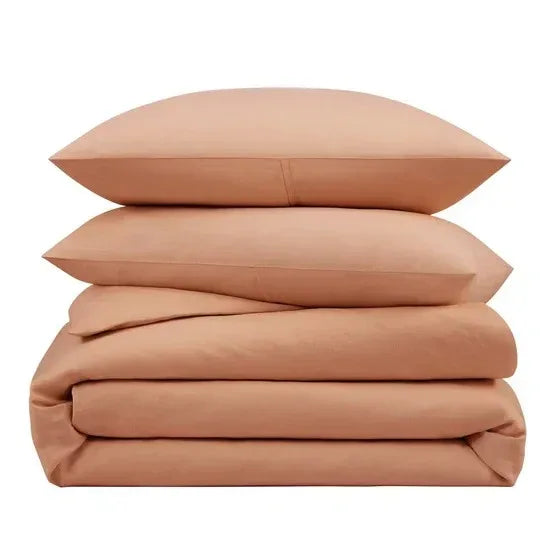 WelHome Cotton Linen Relaxed Duvet Cover, 3-piece Set