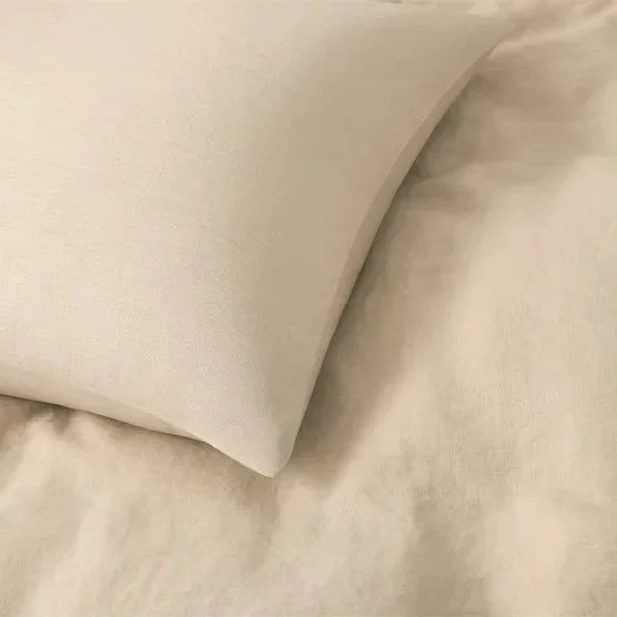 WelHome Cotton Linen Relaxed Duvet Cover, 3-piece Set