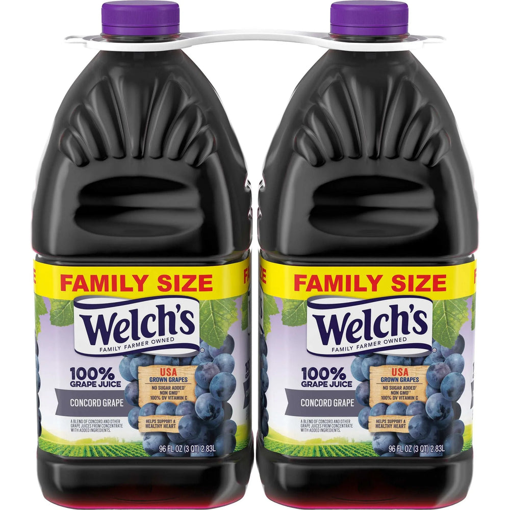 Welch’s, 100% Grape Juice Blend, Concord Grape, 96 fl oz, 2-Count - USA MEGA SHOP
