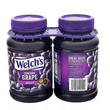Welch's grape jelly jars, two-pack showing back labels and barcode