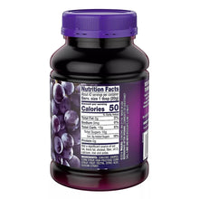 Welch's grape jelly jar with Nutrition Facts panel and purple lid